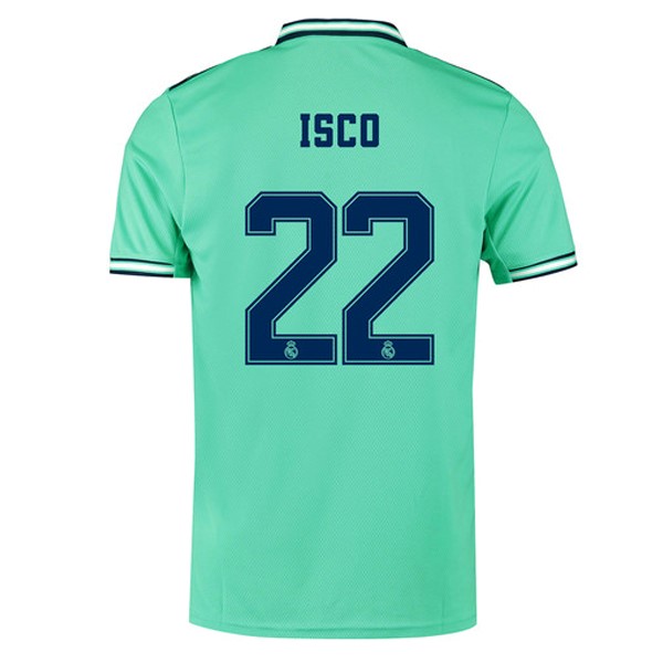 Trikot Real Madrid NO.22 Isco Ausweich 2019-20 Grün Fussballtrikots Günstig